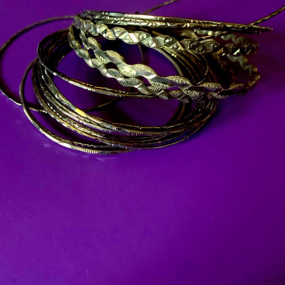 Buy 3 listings for $10! Silver bangle bracelet bundle multipack